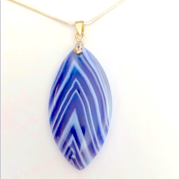 Purple/ Grey pendant necklace - Picture 2 of 4